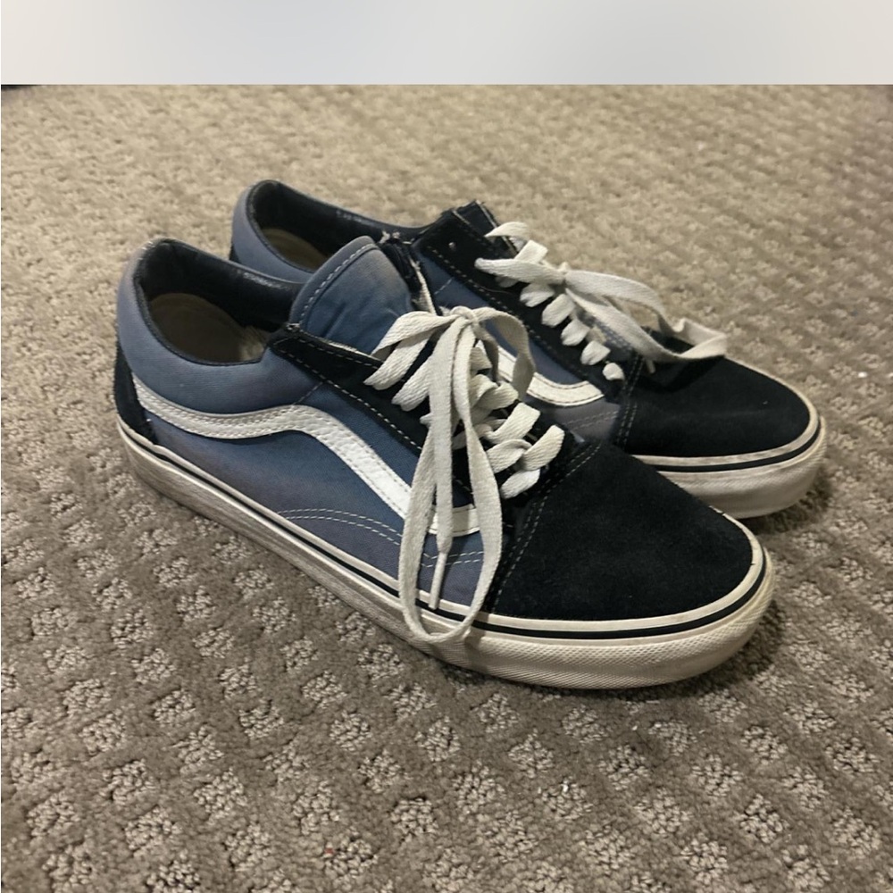 Vans Men's Black and Blue Sneakers